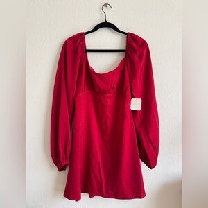 Altar’d State Red Satin Mini Dress ✨NEW WITH TAGS✨